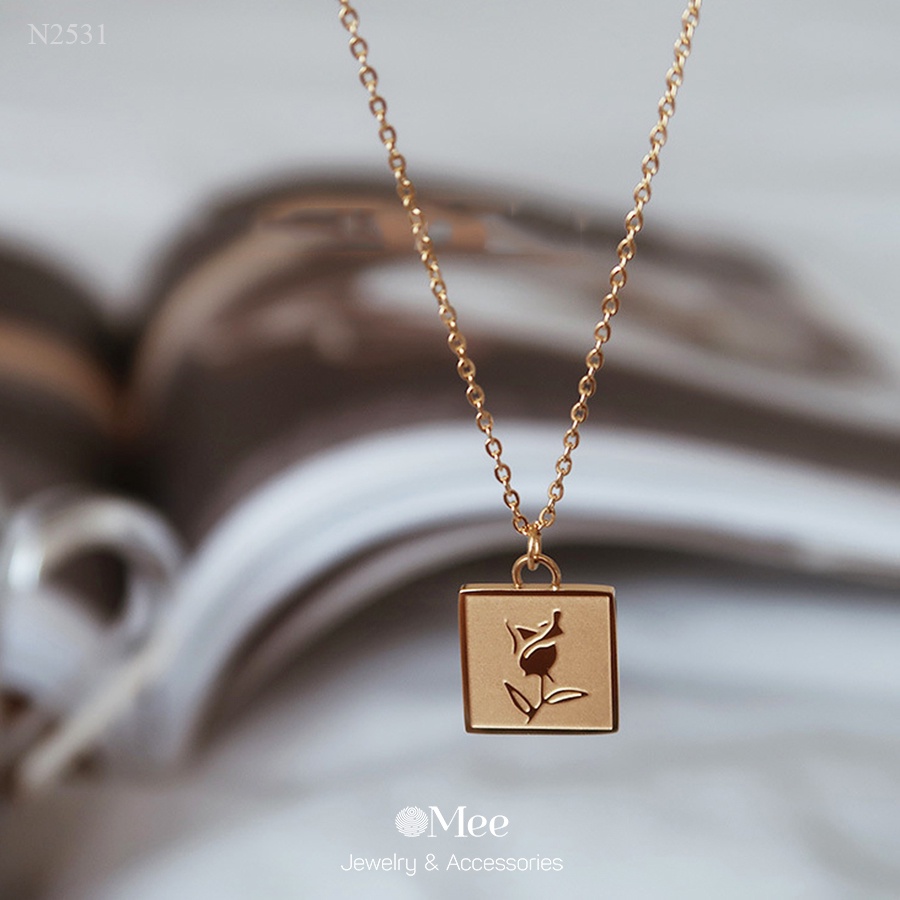 Vòng cổ hoa hồng MEE, Sister Two Layer Necklace - N2531