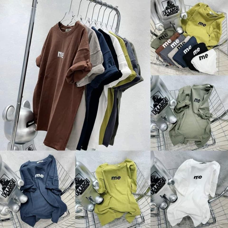 Áo phông nam nữ dáng rộng tay lỡ túi rip xịn sò in chữ ngực đơn giản vanmiushop