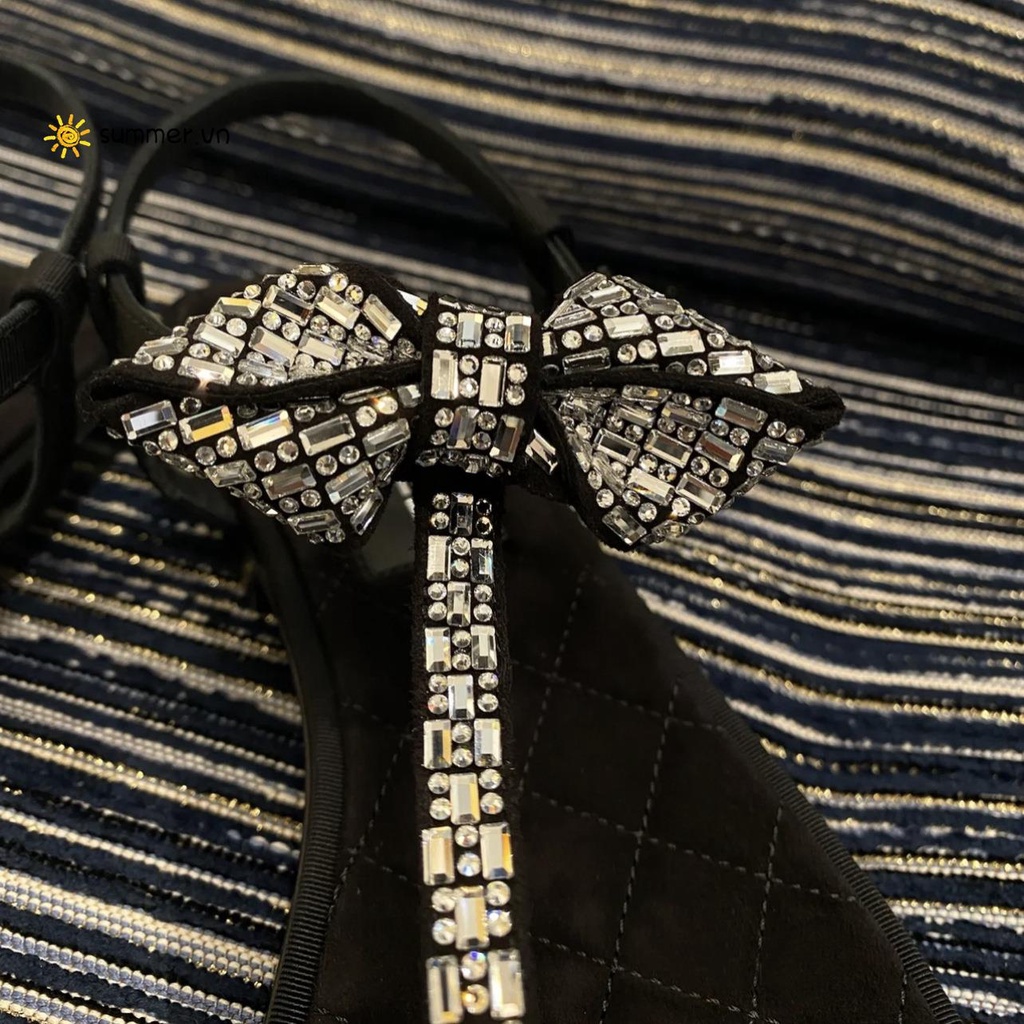 Giày Sandal Đế Dày Đính Đá Thời Trang Mùa Hè 2022