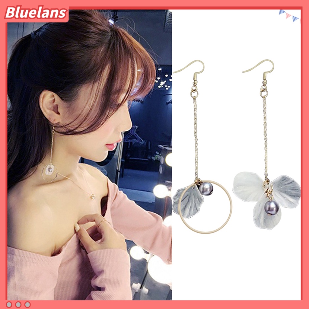 Đôi bông tai thả dáng dài kiểu dáng đơn giản thời trang cho nữ