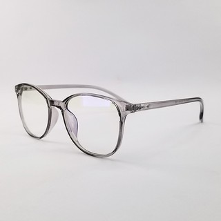 Gọng kính cận nữ, nam nhựa dẻo mắt tròn màu đen, xám khói, nâu hồng 7K3010. Tròng giả cận 0 độ chống ánh sáng xanh.