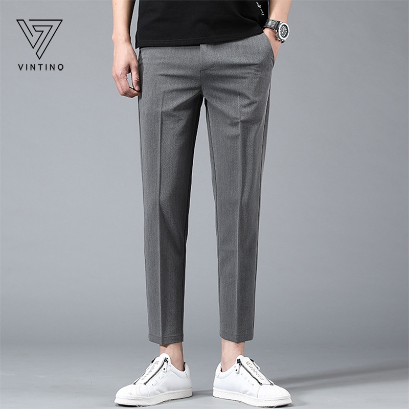 Quần âu nam công sở cao cấp, Quần tây nam vải tuyết hàn co giãn không nhăn may kỹ dáng ôm slimfit