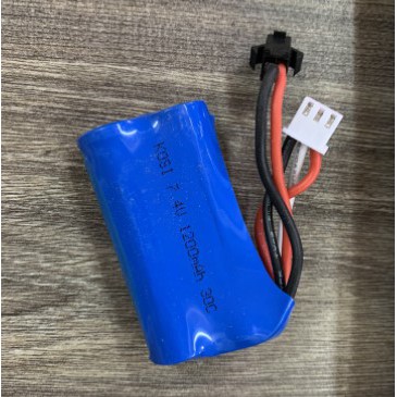 Pin Kosi Li-ion 2S 7.4V 1200mAh dòng xả cao chuyên dùng cho đồ chơi điều khiển từ xa RC xe địa hình máy bay flycam cano