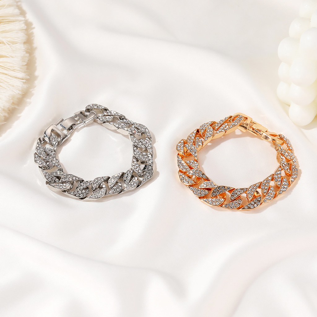 Vòng Tay Hợp Kim Thiết Kế Đính Đá Thời Trang Cho Nữ