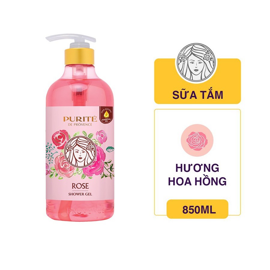 Sữa Tắm Purité Hoa Hồng 850ml - V20-HT