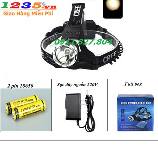 ĐÈN PIN ĐỘI ĐẦU,ĐÈN PIN MỘT BÓNG CHỐNG NƯỚC SIÊU SÁNG ÁNH SÀNG VÀNG K11-DD11