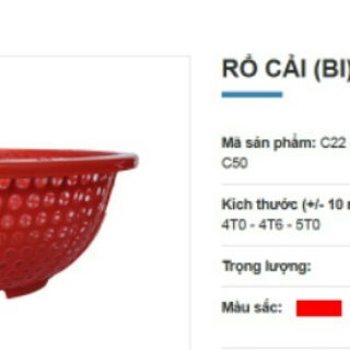 Rổ nhựa 40cm 36 cm