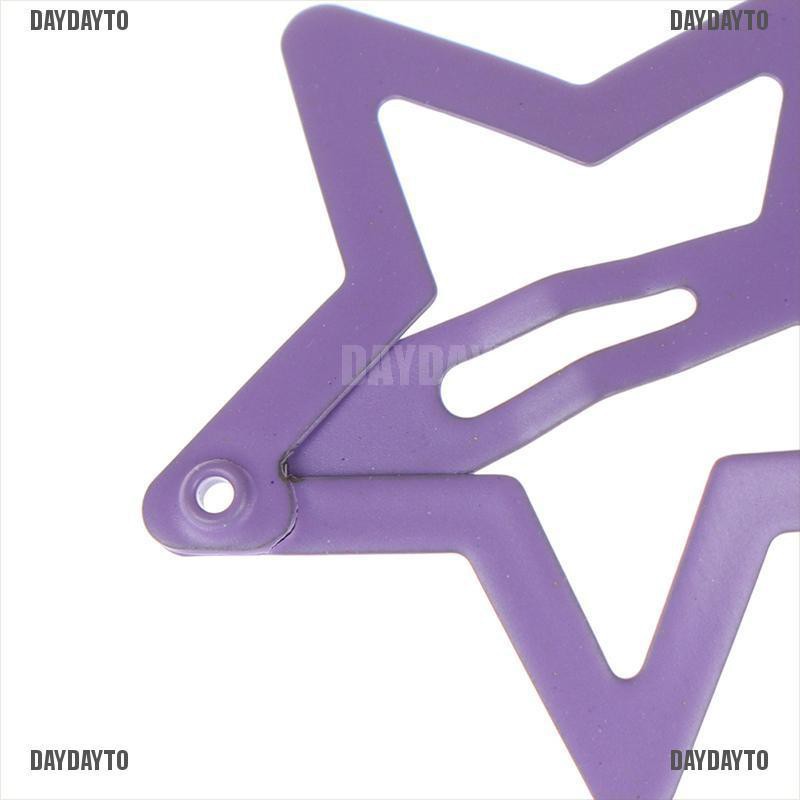 Bộ 6 Kẹp Tóc Hình Ngôi Sao Bằng Kim Loại Dễ Thương Cho Bé Gái