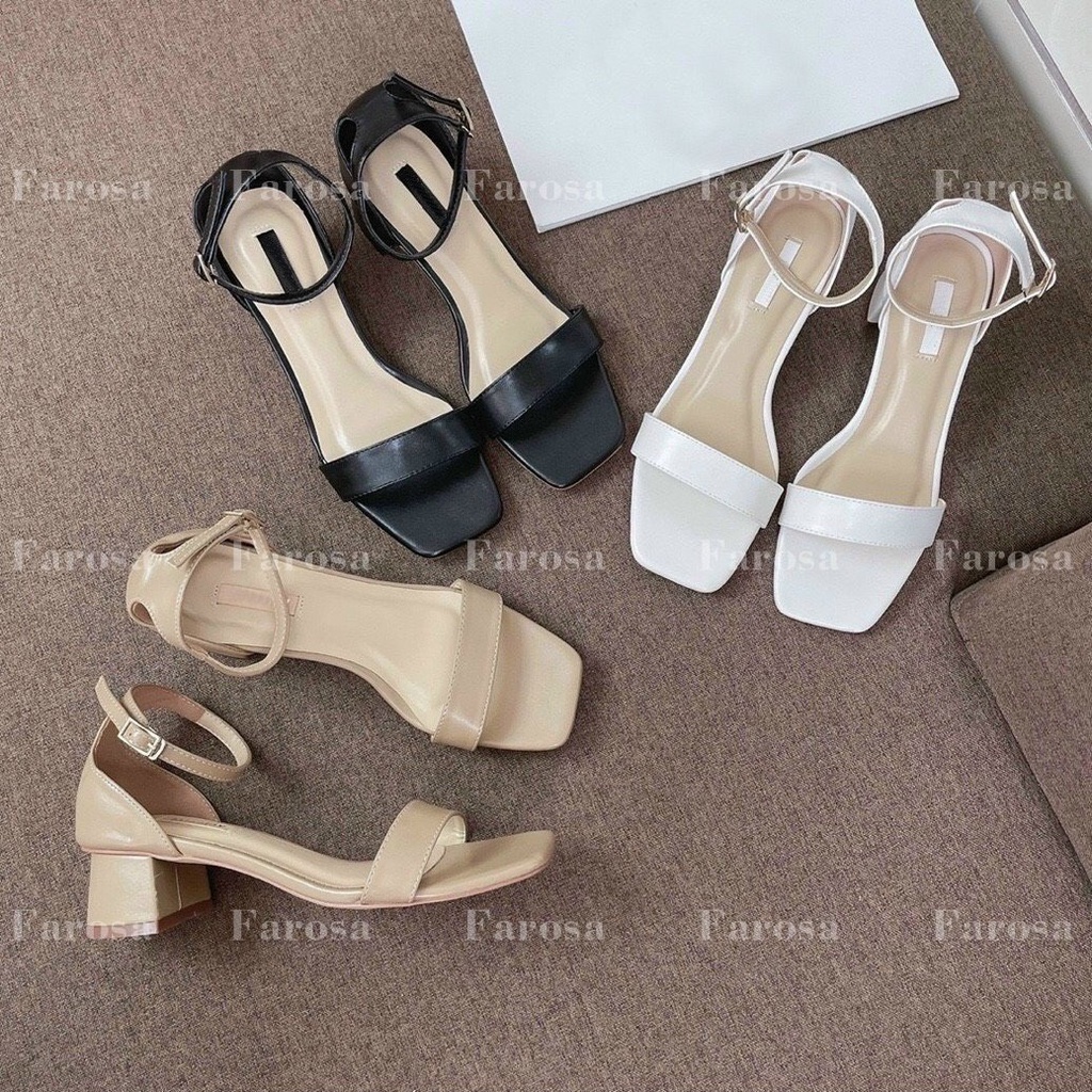 Giày sandal nữ gót vuông 3cm bít gót lên chân cực điệu, cực đẹp