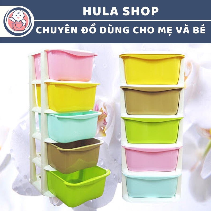 Kệ nhựa đựng đồ đa năng 5 tầng đa sắc màu cho bé Việt Nhật