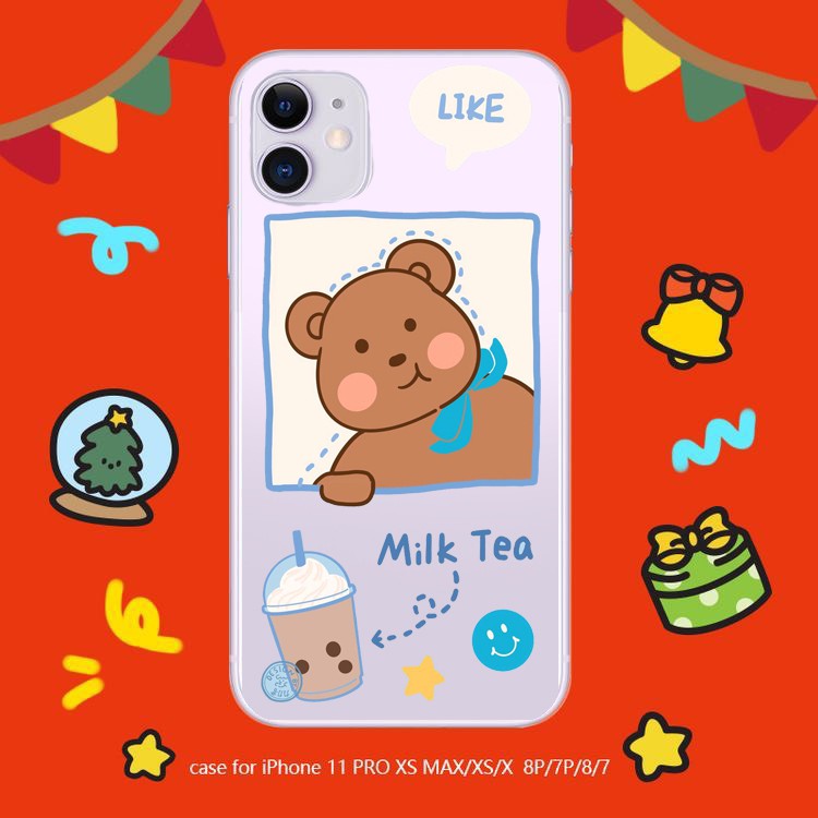 Ốp lưng iphone Gấu Chibi  6 6S 6Plus 6S Plus 7 8 7Plus 8Plus X XSMax 11 11 Pro 11 ProMax XR - Béo Phụ Kiện M800