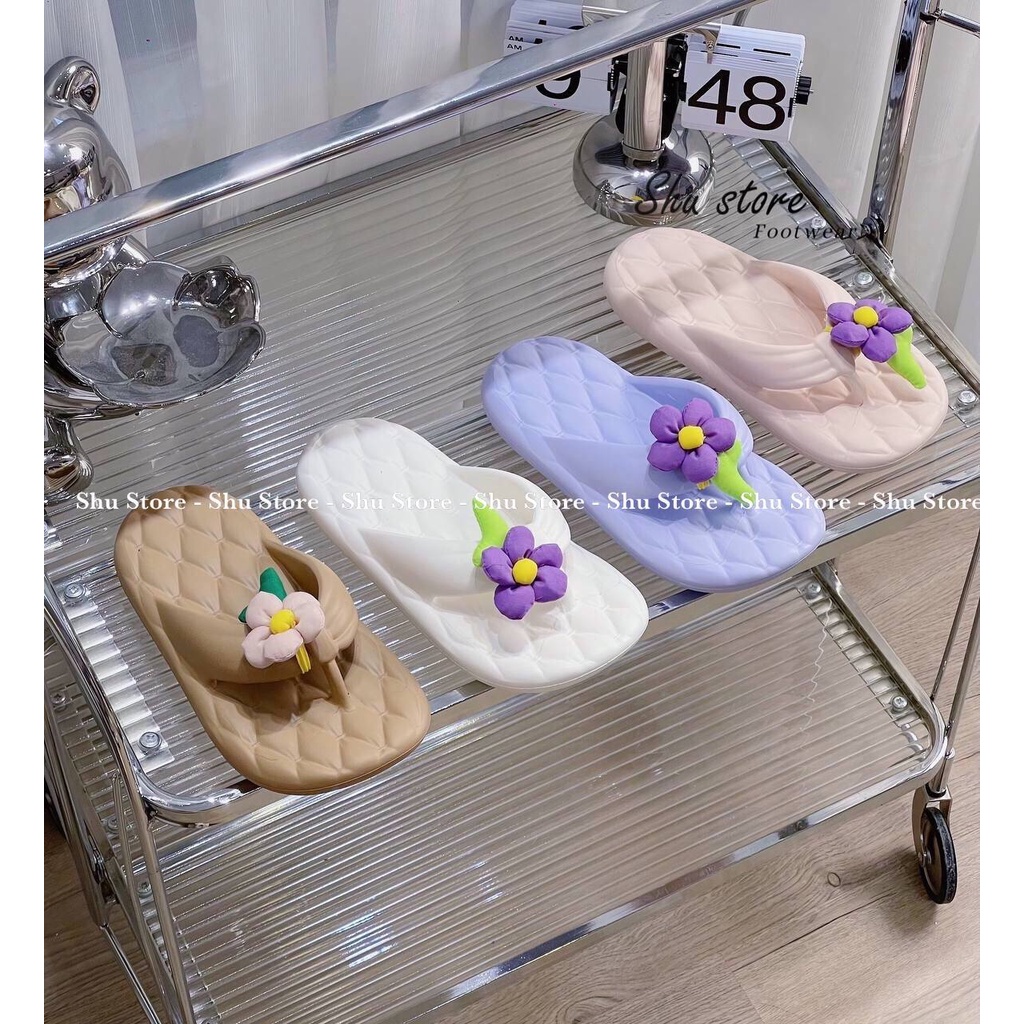 SHU STORE | DÉP CAO SU KẸP NGÓN GÀI HOA MANG ĐƯỢC 2 KIỂU DÉP ĐI MƯA MÀU SẮC XINH XẮN THỜI TRANG