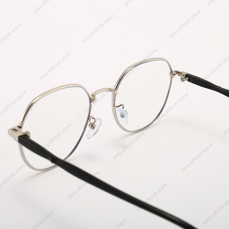 Mắt kính gọng kim loại tròn chống bức xạ máy tính cao cấp