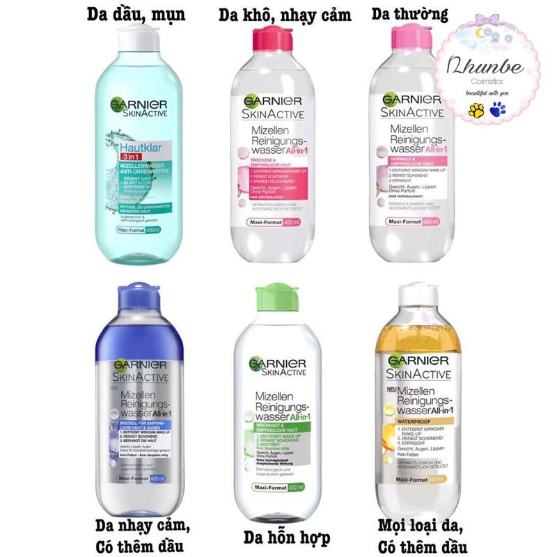 [Mua1 tặng 1] Nước tảy trang Garnier Skin Active 400ml