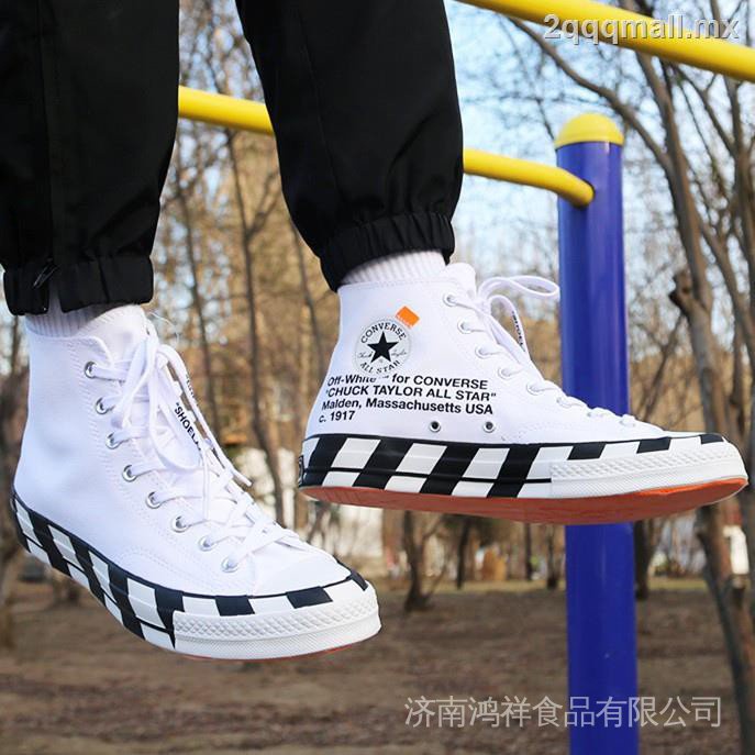 OFF WHITE ready stock OFF WHITE OFF WHITE x converse 70s chuck tayler high  top sneakers shoes | Shopee Việt Nam