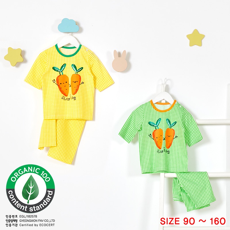 Đồ bộ lửng quần áo thun cotton mịn mặc nhà mùa hè cho bé gái Unifriend Hàn Quốc U2026