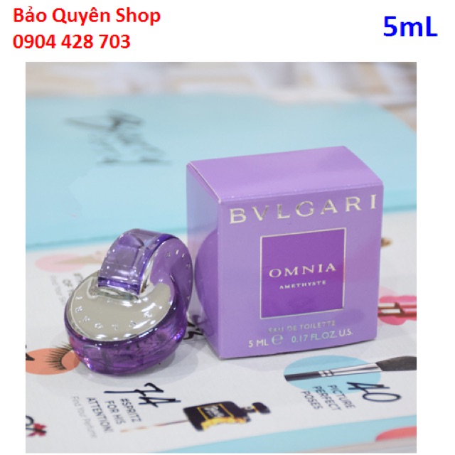 Nước hoa nữ mini BVLGARI Omnia Amethyste - Eau De Toilette 5mL