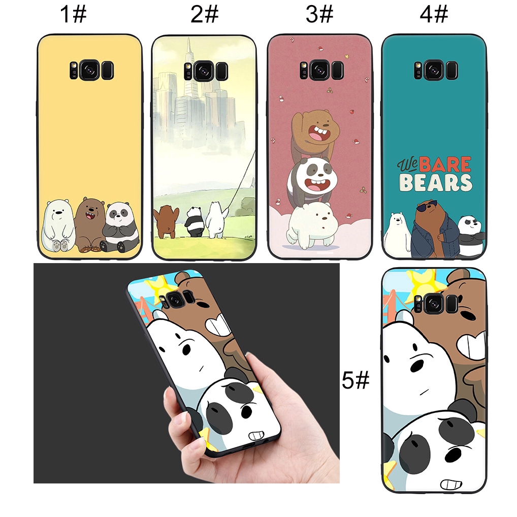 Ốp điện thoại mềm in hình 3 chú gấu dễ thương cho Samsung Galaxy S9 S8 Plus S7 S6 Note 8 9
