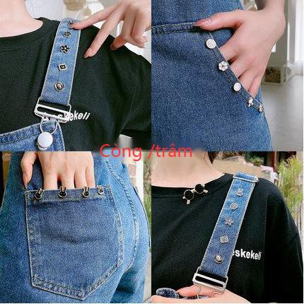 Set 10 khuy măng sét phong cách Hàn Quốc dùng để trang trí áo quần