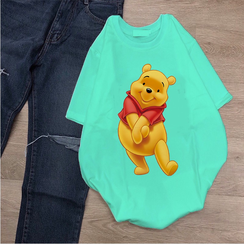 Áo thun Unisex Cotton -  gấu pooh duyên dáng