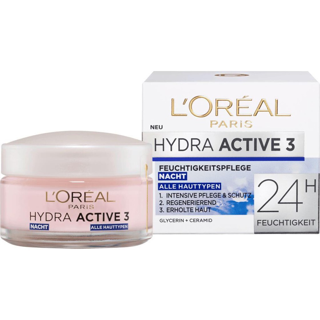 Kem Dưỡng Da Loreal Hydra Active Cho Da Khô Và Nhạy Cảm Ban Đêm, 50 ml | BigBuy360 - bigbuy360.vn