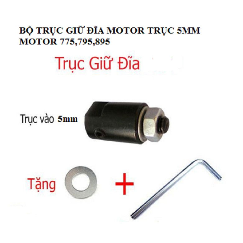 Trục Giữ Đĩa Cắt Cho Motor 775 Trục 5mm