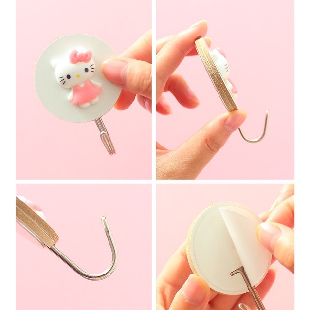 Móc treo đồ XIAODUOJIAJU dán tường hình mèo đáng yêu