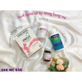 COMBO BẦU ÚC - BỘ TỨ VITAMIN ÚC DÀNH CHO BÀ BẦU (Elevit, Canxi, DHA, Sắt)