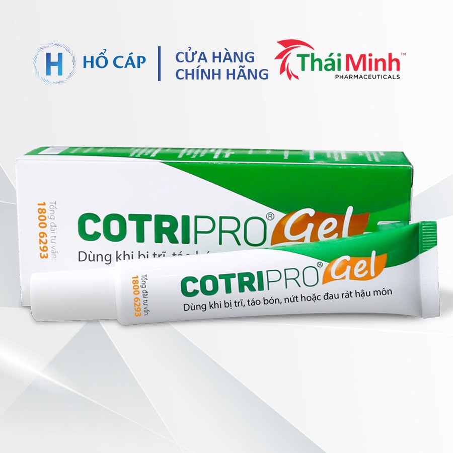 Tuýp CotriPro Gel Thái Minh - Dùng khi bị trĩ, táo bón và rát hậu môn - 10g và 25g