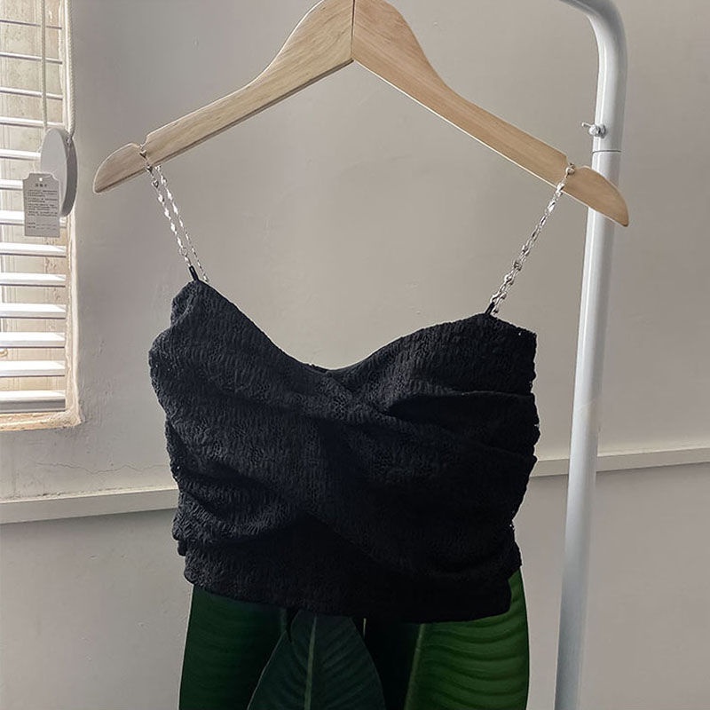 Áo Hai Dây Phối Ren Quyến Rũ Thời Trang Cho Nữ