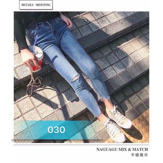 Quần jean nữ lưng cao co giãn skinny me030