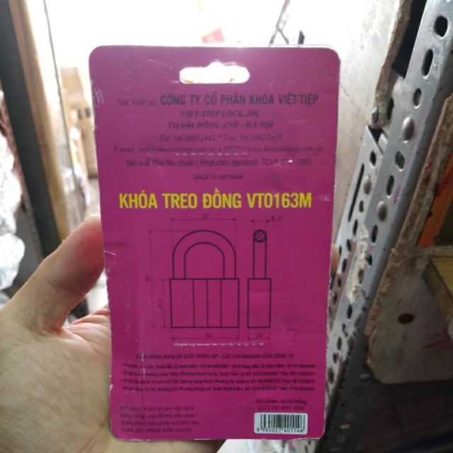 khóa việt tiệp treo đồng VT0163M