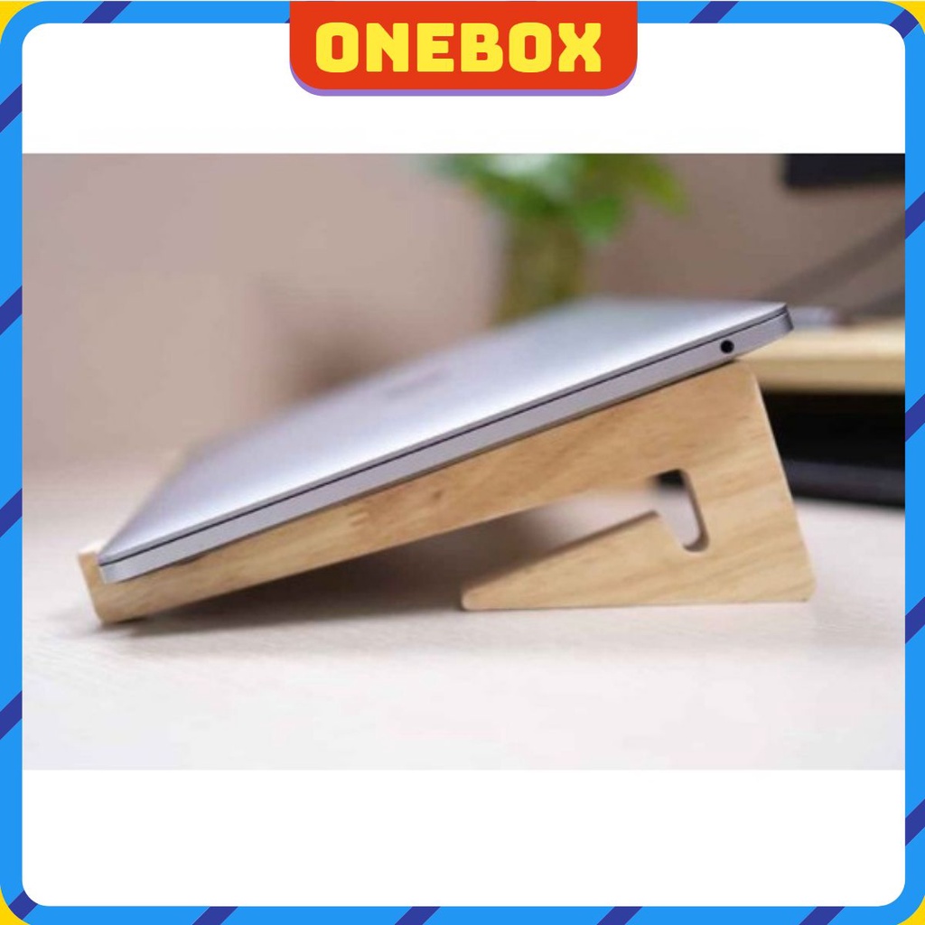 Đế Tản Nhiệt Laptop Gỗ Giá Đỡ Macbook Air Pro 13 inch, 14 inch, 15 6 inch, 17 inch gấp gọn để bàn đa năng