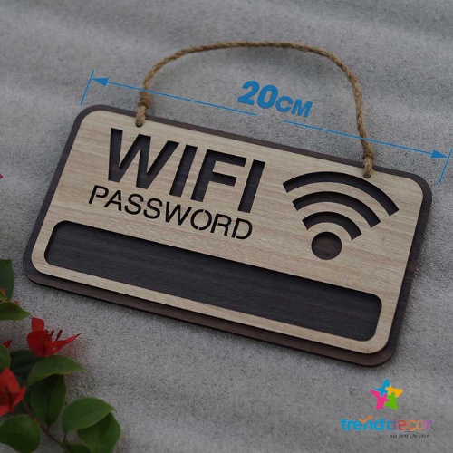 Bảng Gỗ Free Wifi Decor Quán Cafe trang trí cao cấp hiện đại