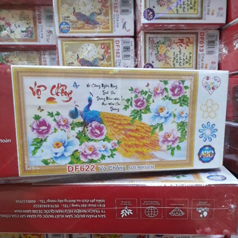tranh đính đá vợ chồng df622(90×50)