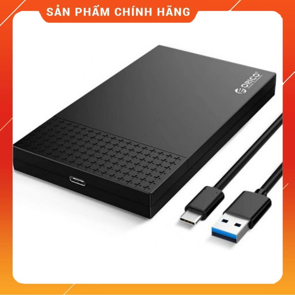 Hộp ổ cứng ORICO 2526C3-BK 2.5" SSD/HDD SATA 3 USB3.1 Gen2 Type-C - Hàng chính hãng Bảo hành 12 tháng