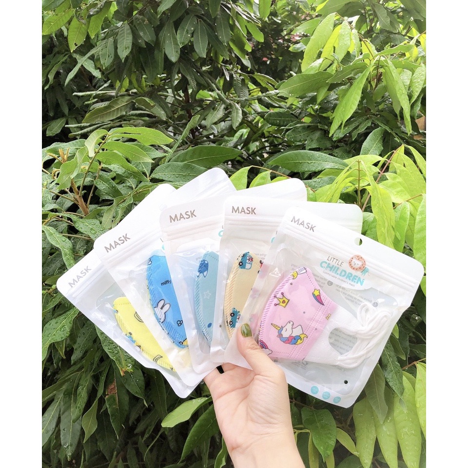 khẩu trang em bé, Set túi 10 khẩu trang giấy kháng khuẩn cho bé hàng mới về