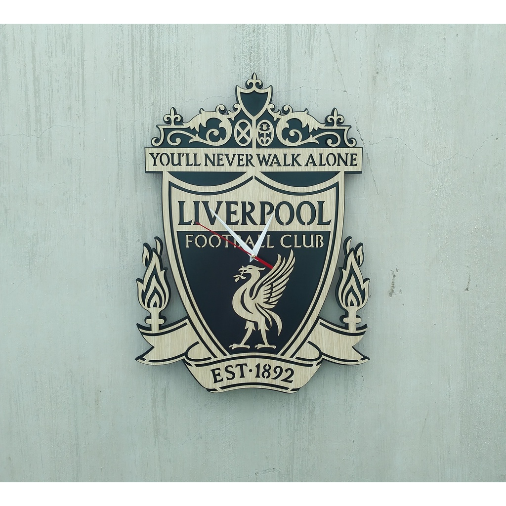 Đồng hồ logo Liverpool .Đồng lồ  treo tường logo đội bóng .