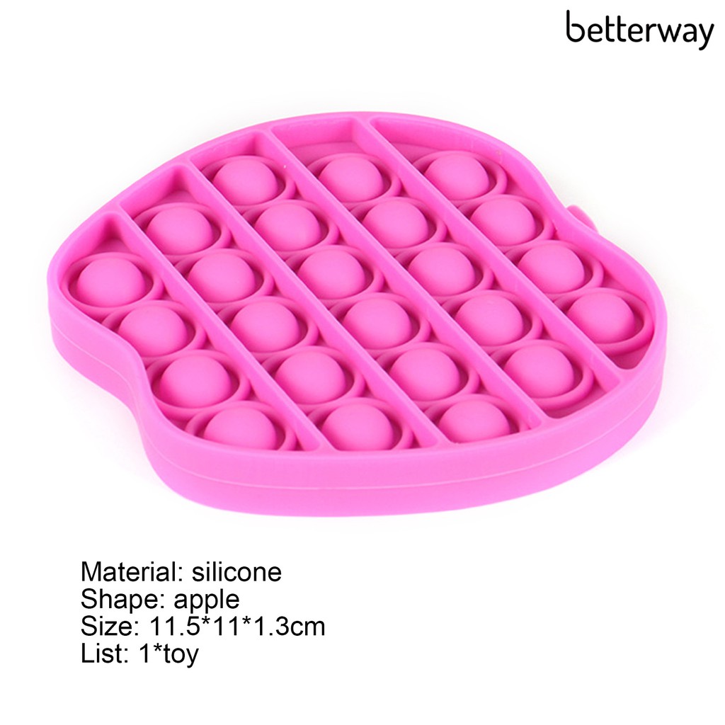 Đồ Chơi Bóp Nén Tạo Hình Quả Táo Bằng Silicone Sáng Tạo Cho Bé