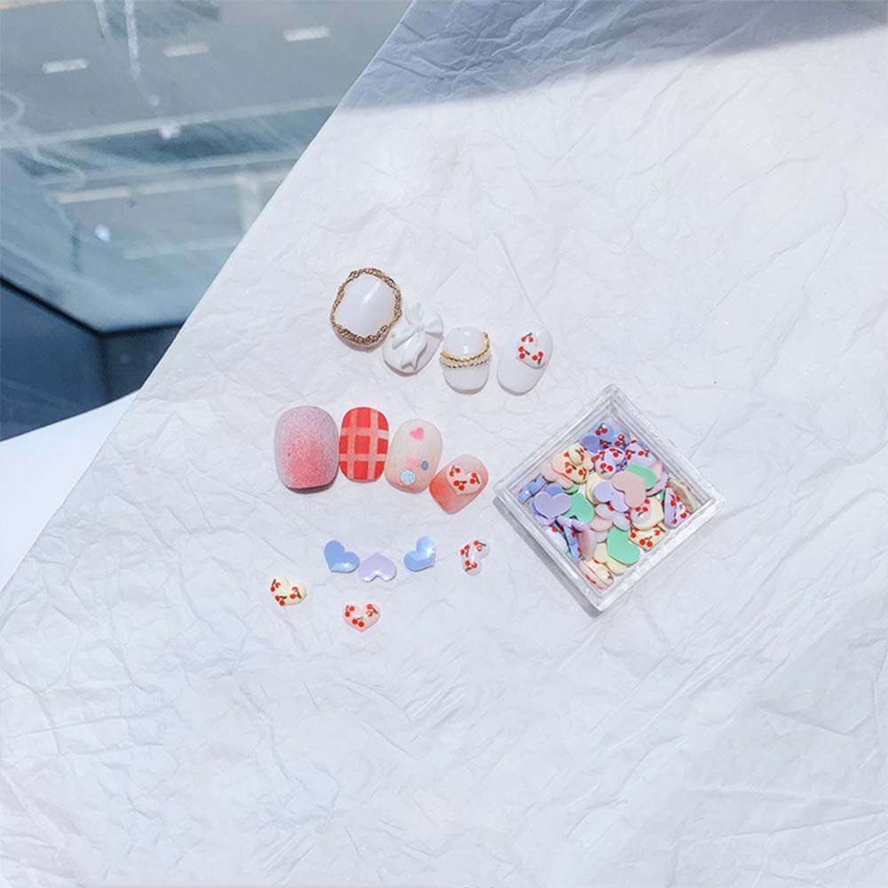 Phụ Kiện Trang Trí Móng Tay 3D Hình Trái Tim / Quả Anh Đào / Trái Tim Xinh Xắn