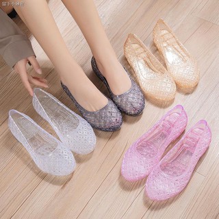 Giày sandal nhựa dẻo bít mũi chống trượt thời trang mùa hè cho nữ