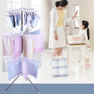 Giá phơi quần áo khăn mặt 3 tầng có móc treo tiện dụng