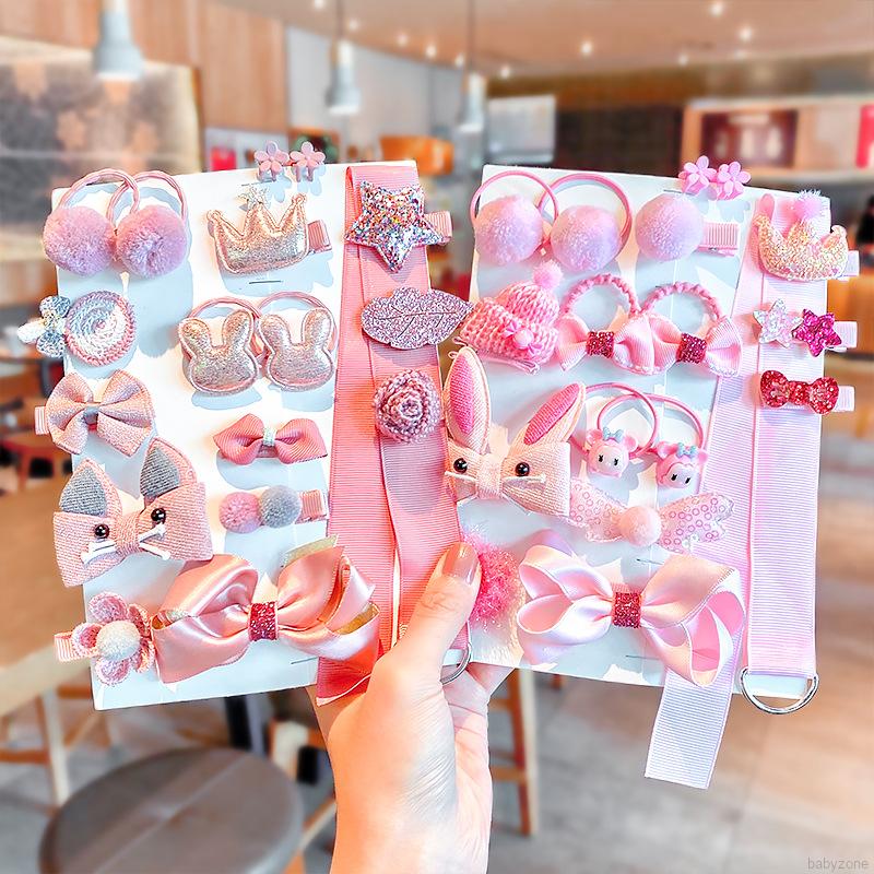 Bộ 18 cái kẹp tóc hình nơ đáng yêu cho bé gái