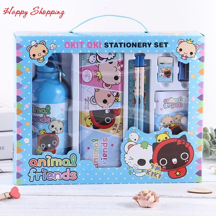 Bộ Dụng Cụ Học Tập 8 Món Nhiều Mẫu Siêu Dễ Thương Cho Bé