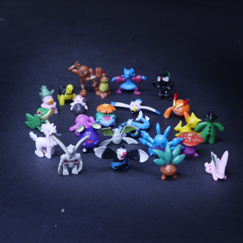 Set 48 / 96 Mô Hình Nhân Vật Trong Phim Pokemon Dễ Thương Dùng Để Trang Trí Bánh Kem
