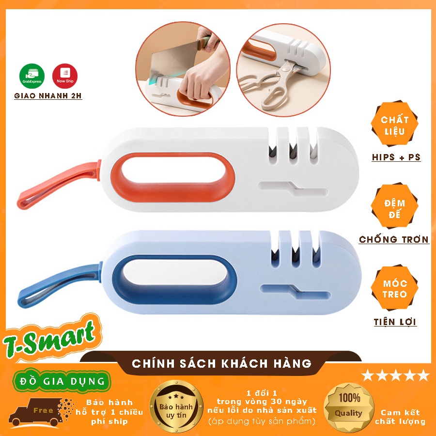 Dụng Cụ Mài Dao, Kéo Cầm Tay Đa Năng Tiện Dụng Nhà Bếp Gia Đình - Có Đệm Chống Trơn