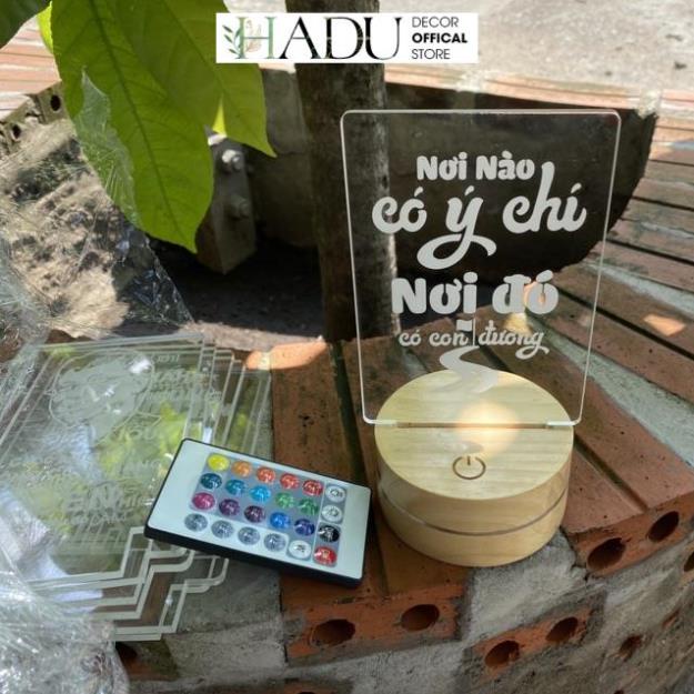 Đèn Slogan Tạo Động Lực decor 3D bàn làm việc Hadu Decor - HaduDecor