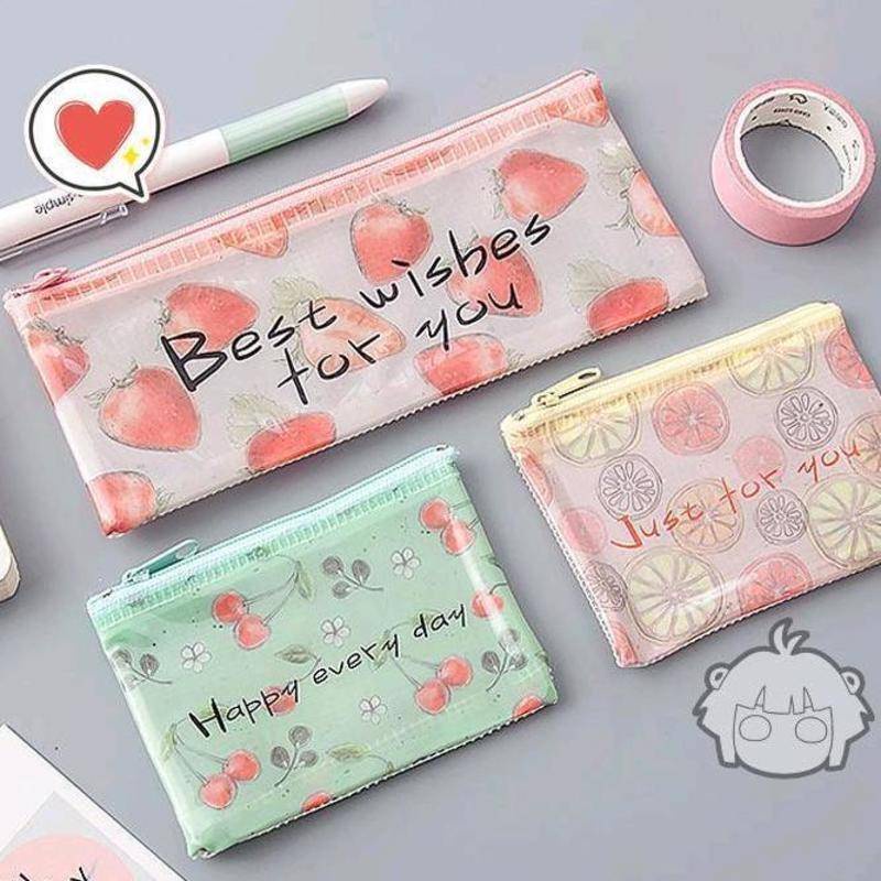 ⭐ iLado ⭐ 【mua 3 tặng 1 Mini】Túi đựng tài liệu túi đựng bút Khóa Kéo A4/A5/B6 Bìa đựng tài liệu túi zip nhỏ trong suốt Hoạt Hình túi đựng tài liệu file Hộp đựng storage dễ thương cute đồ dùng học tập học sinh Chống ẩm và chống bụi với tay cầm