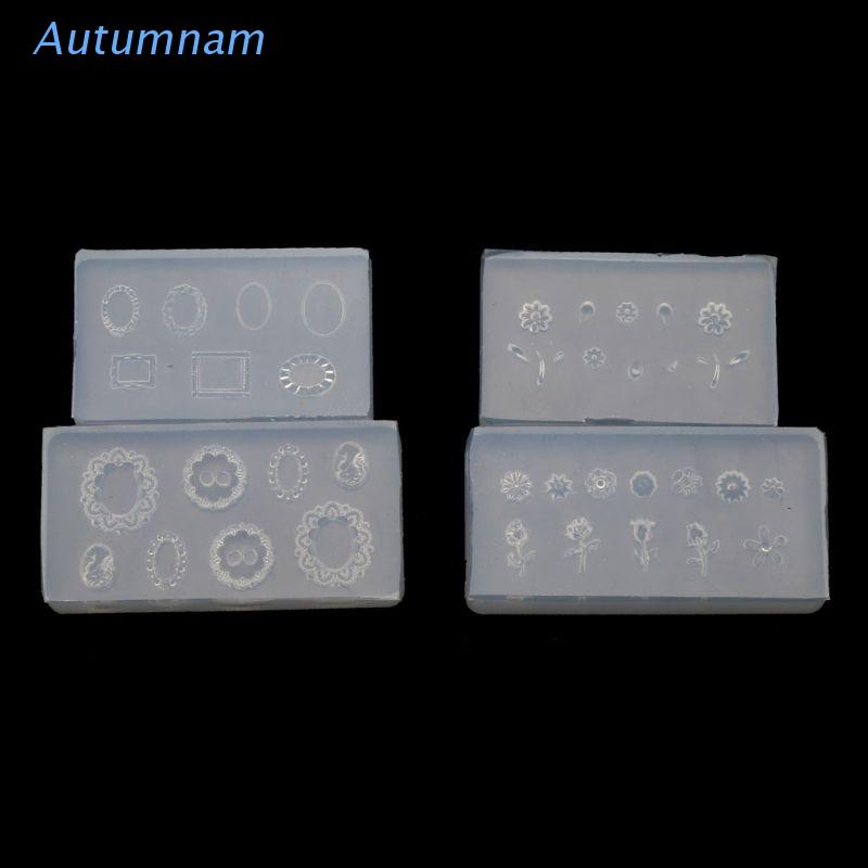 [Hàng mới về] Set 2 khuôn silicon làm phụ kiện hoa lá trang trí móng nghệ thuật