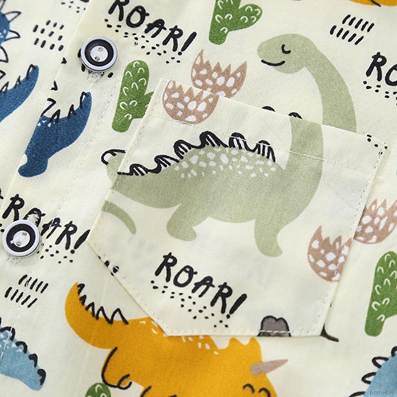 Set Áo Thun Tay Ngắn 2 Lớp + Quần Dài Đáng Yêu Dành Cho Bé Trai 1-4 Tuổi